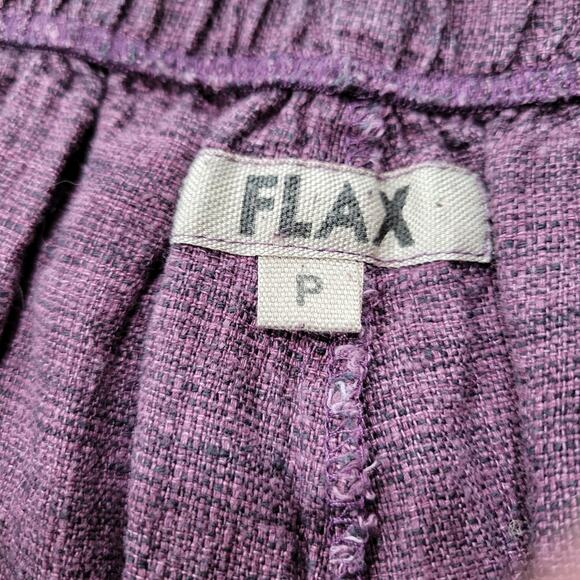 Flax Floods Linen Pull On Elastic Waist Pants Size P (4-6) - Picture 9 of 12